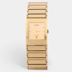 Rado Champnge Gold Plated Stainless Steel Integral  R20791732 Women's Wristwatch 24 mm