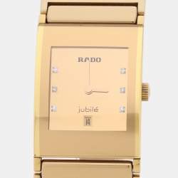 Rado Champnge Gold Plated Stainless Steel Integral  R20791732 Women's Wristwatch 24 mm