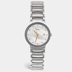 Rado Mother Of Pearl Diamond Stainless Steel Centrix 111.0928.3 Women's Wristwatch 28 mm