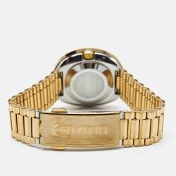 Pre Owned Rado Silver Dial Gold Plated Stainless Steel Tungsten Carbide Diastar R12416073 Women's Wristwatch 27.30 mm