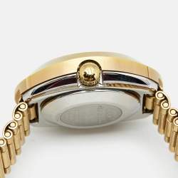 Pre Owned Rado Silver Dial Gold Plated Stainless Steel Tungsten Carbide Diastar R12416073 Women's Wristwatch 27.30 mm