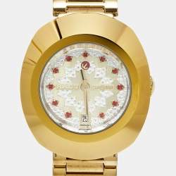 Pre Owned Rado Silver Dial Gold Plated Stainless Steel Tungsten Carbide Diastar R12416073 Women's Wristwatch 27.30 mm