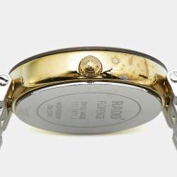 مملوكة مسبقًا Rado Black Two-Tone Stainless Steel Diamond Florence R48871713 Women's Wristwatch 28 mm