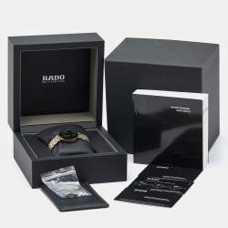 مملوكة مسبقًا Rado Black Two-Tone Stainless Steel Diamond Florence R48871713 Women's Wristwatch 28 mm