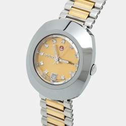 مملوكة مسبقًا Rado Diastar R12403633 Champagne Dial CVD-Coated Hardmetal Two-Tone Stainless Steel Women Wristwatch 27.30 mm