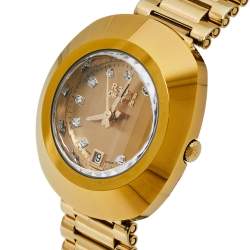 Pre Owned Rado Champagne Yellow Gold Tone Stainless Steel R12306303 DiaStar Quartz Women's Wristwatch 28MM