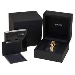 Pre Owned Rado Champagne Yellow Gold Tone Stainless Steel R12306303 DiaStar Quartz Women's Wristwatch 28MM