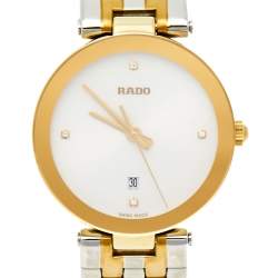 Pre Owned ساعة يد نسائية رادو فلورنس R48872723 ستانلس ستيل ذهبي اللون فضية 28 مم