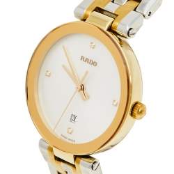 Pre Owned ساعة يد نسائية رادو فلورنس R48872723 ستانلس ستيل ذهبي اللون فضية 28 مم