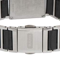 Pre Owned Rado Black Ceramic Stainless Steel Integral 15304303 Women's Wristwatch 18 mm