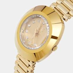 مملوكة مسبقًا Rado Yellow Gold Tone Metal Diastar R12306303 Women's Wristwatch 27 mm