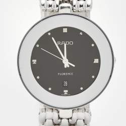 Pre Owned Rado Black Stainless Steel Florence 129.3742.4 Women's Wristwatch 33 mm