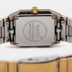 Rado Champagne Gold Plated Stainless Steel Tungsten Carbide Diastar R1027101706 Women's Wristwatch 20 mm