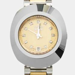 Rado Yellow Gold Tungsten Carbide Two-Tone Stainless Steel Diastar R12307304 Women's Wristwatch 27.3 mm