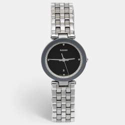 Pre Owned Rado Black Stainless Steel Florence R48874153 Women's Wristwatch 28 mm