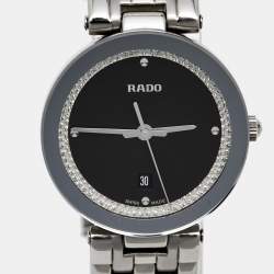 Pre Owned Rado Black Stainless Steel Florence R48874153 Women's Wristwatch 28 mm