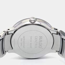 Rado Black Stainless Steel Diamond Centrix R30928713 Women's Wristwatch 28 mm