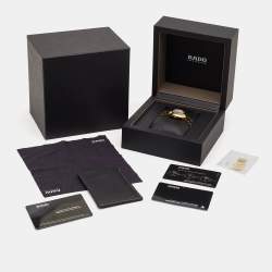 Rado Champagne Tungsten Carbide Gold Plated Stainless Steel DiaStar R12416394 Women's Wristwatch 27.30 mm