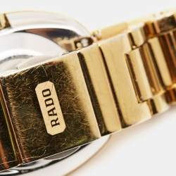 Rado Champagne Tungsten Carbide Gold Plated Stainless Steel DiaStar R12416394 Women's Wristwatch 27.30 mm