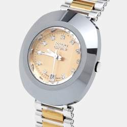 Rado Champagne Tungsten Carbide Two-Tone Stainless Steel DiaStar R12307304 Women's Wristwatch 27.30 mm