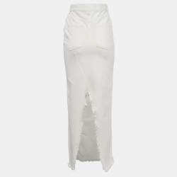Raey White Denim Raw Edge Detail Maxi Skirt S
