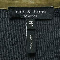 Rag & Bone Green Cotton Blend Shirt Dress XS