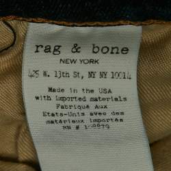 Pre Owned Rag & Bone Blue Denim High Rise Skinny jeans S Waist 24"
