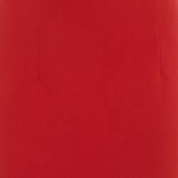 مملوكة مسبقًا Ralph Lauren Collection Red Stretch Wool Pencil Skirt S