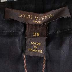 Louis Vuitton Black Polka Dot Printed Silk & Cotton Contrast Neck Detail Sleeveless Top XS