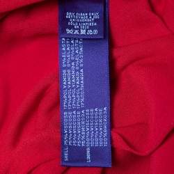 Pre Owned Ralph Lauren Collection Red Strapless Flared Short Dress M