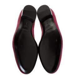 Pre Owned Ralph Lauren Red Suede Slip On Flat Loafers Size 42