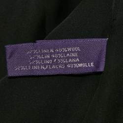 Ralph Lauren Collection Black Stripe Linen and Wool Single Breasted Blazer S