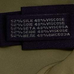 Pre Owned Ralph Lauren Collection Gold Silk Satin  Embellished Yoke Gown M