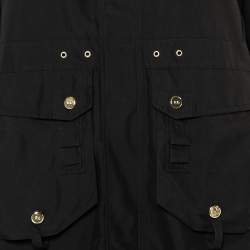 Ralph Lauren Collection Black Synthetic Zip Front Utility Coat M 