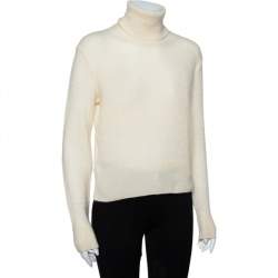 Pre Owned Ralph Lauren Collection Cream Cashmere Turtleneck Sweater L