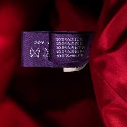 Pre Owned Ralph Lauren Collection Red Silk Sleeveless Flared Dress M