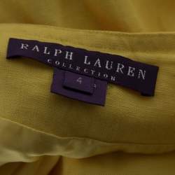 Ralph Lauren Collection Yellow Linen Flared Skirt S