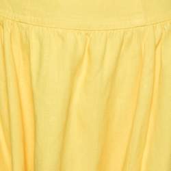 Ralph Lauren Collection Yellow Linen Flared Skirt S