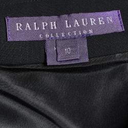 Ralph Lauren Collection Black Wool A-Line Skirt L