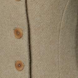 Pre Owned Ralph Lauren Collection Tan Brown Cashmere Button Front Coat S