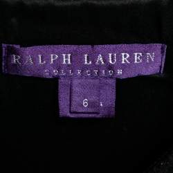 Pre Owned Ralph Lauren Collection Black Wool Sleeveless Mini Dress M
