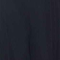 Pre Owned Ralph Lauren Collection Black Silk Pleated Palazzo Pants L