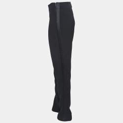 Pre Owned Ralph Lauren Collection Black Wool Side Stripe Detail Trousers M