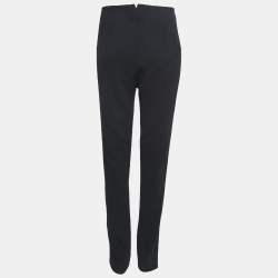 Pre Owned Ralph Lauren Collection Black Wool Side Stripe Detail Trousers M