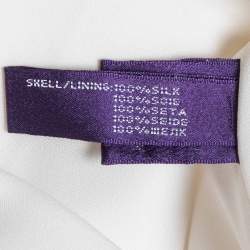 Ralph Lauren Collection Off-White Silk Satin Flared Maxi Skirt M