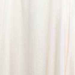 Ralph Lauren Collection Off-White Silk Satin Flared Maxi Skirt M