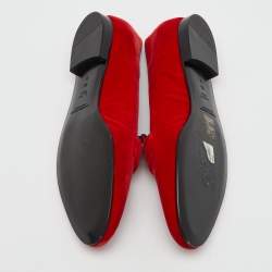 Ralph Lauren Collection Red Velvet Smoking Slippers Size 39.5