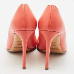Ralph Lauren Collection Pink Leather Armissa Pointed Toe Pumps Size 37.5