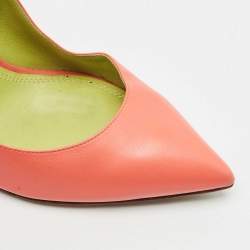 Ralph Lauren Collection Pink Leather Armissa Pointed Toe Pumps Size 37.5