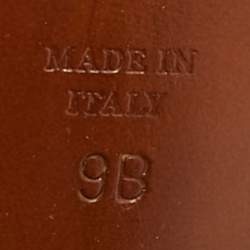 Pre Owned Ralph Lauren Collection Beige Suede Platform Sandals Size 39.5